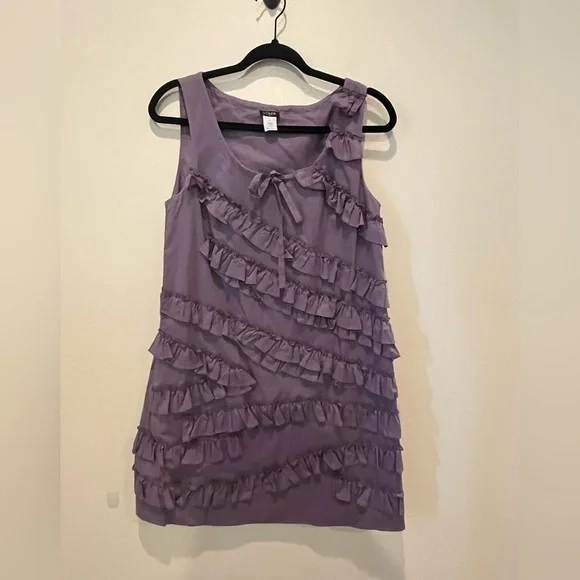 J. Crew Lavender Ruffle Sleeveless Dress