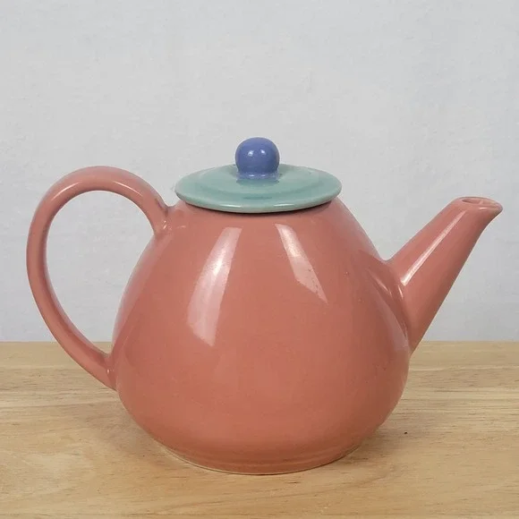 Vintage 80s Lindt Stymeist Colorways Creamer Japan Ceramic Mini Teapot & Lid