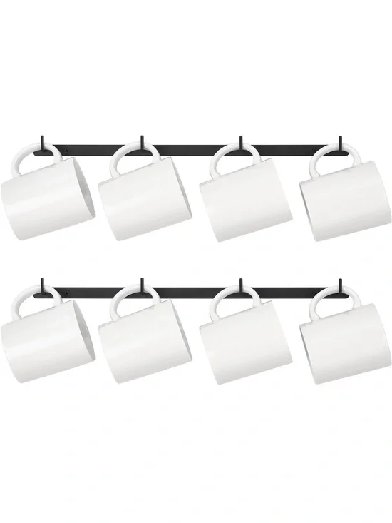 2x black wall hooks
