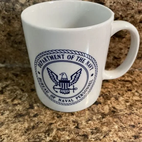 Department of‎ the navy White Ceramic Coffee Tea Cup Mug