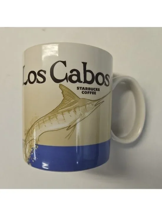 Los Cabos Mexico Marlin Starbucks Global Icon Series 16oz Coffee Mug 2013
