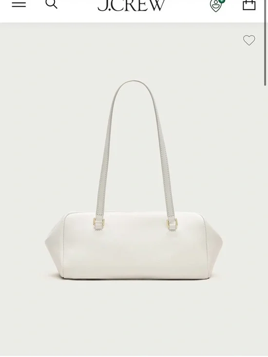 NWT J crew white Delphine bag