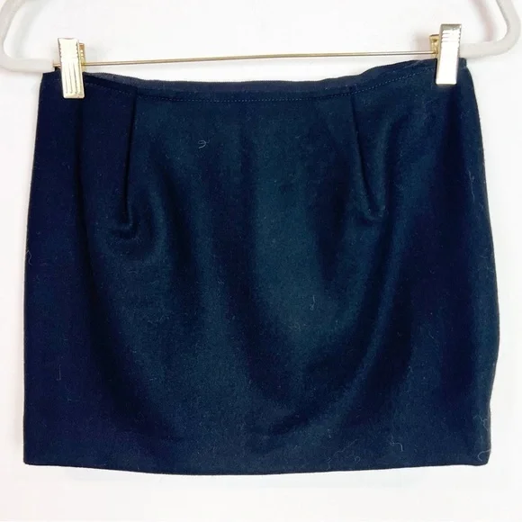 J. CREW BLACK WOOL MINI SKIRT WOMENS SZ 0