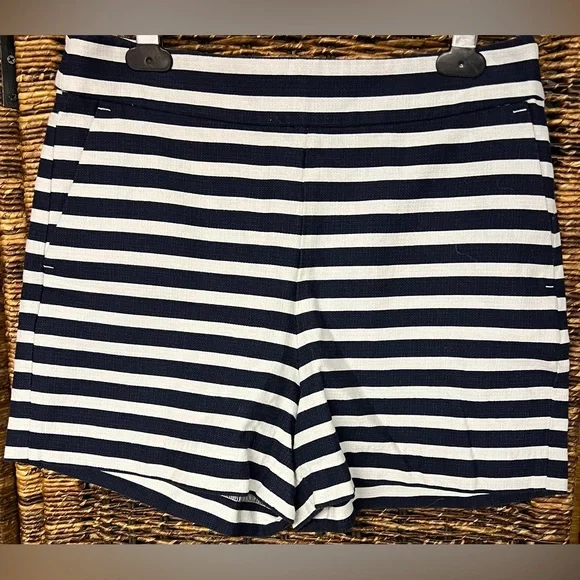 J. Crew- Blue/White Stripe, Size:6, Pre- Owned, Side Zip‎