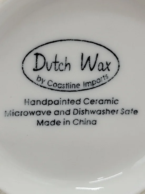 Dutch Wax Floral Ceramic Tea-for-One Set Multicolor Hand-Painted Flowers NEW
