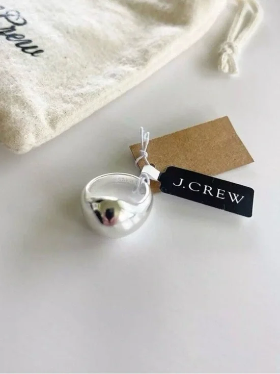 J.Crew Silver Dome Ring Size 6‎