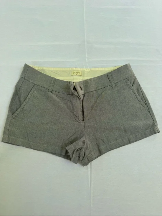 J. Crew Gray Women's Cotton-Linen Short Shorts