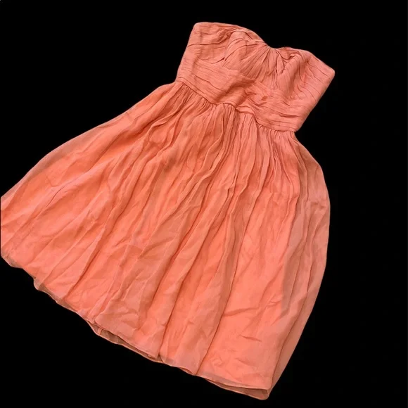 J. crew strapless silk‎ formal dress
