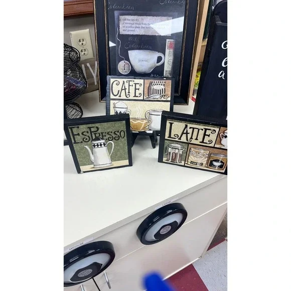 Set of three coffee pictures