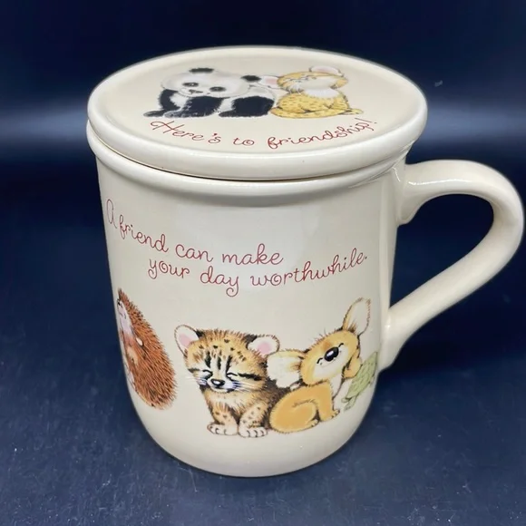 Vintage 80’s Hallmark Friendship Mug Mates 2 pc With Lid