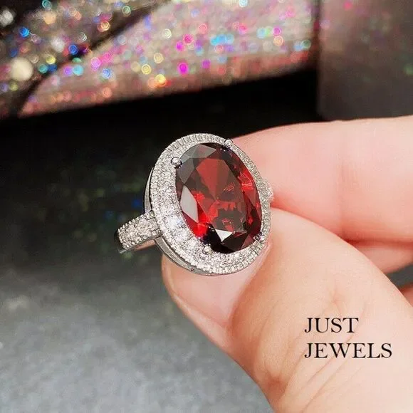 DENKAYS BRIDAL ENGAGMENT WEDDING RING ROUND RUBY  CUT