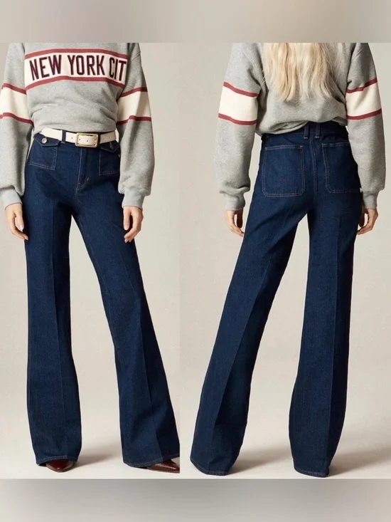 J Crew Vintage flare jean with flap pockets NWT