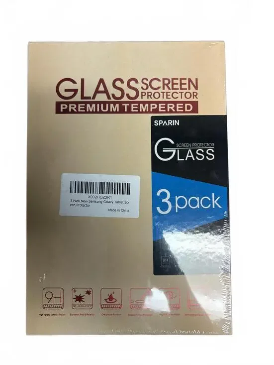 SPARIN 3-Pack Premium Tempered Glass Screen Protector for Samsung Galaxy Tablet