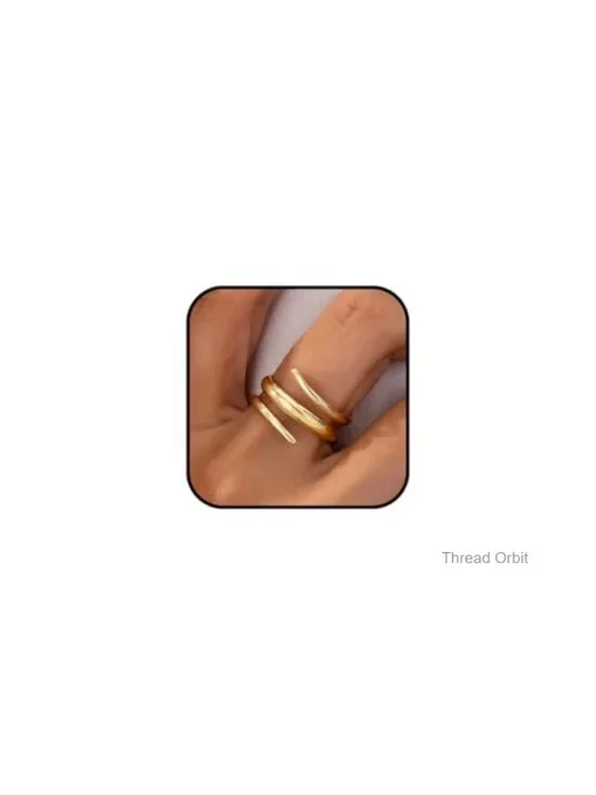 Chunky Stackable Gold Adjustable Statement Ring Non Tarnish