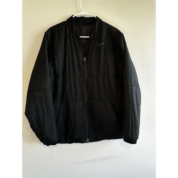 Nike Men's Golf Reversible Synthetic Fill‎ Jacket Black Winter Puffer Sz L  Flaw