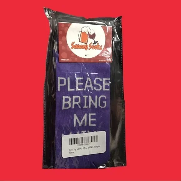 “Please Bring Me Wine” Saucey Socks 🧦!