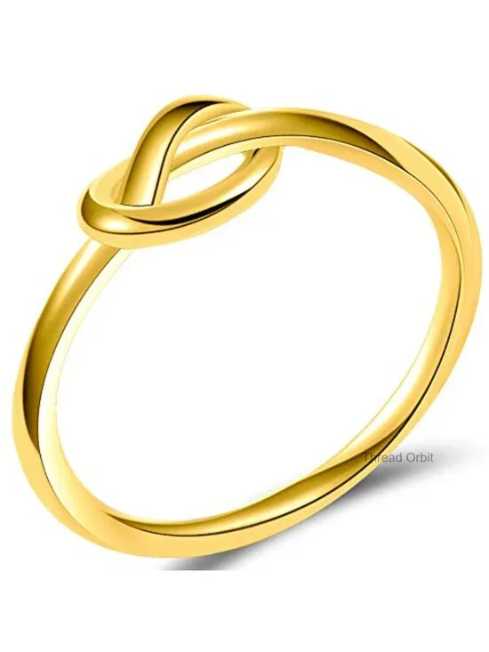 Stainless Steel Love Knot Celtic Promise Anniversary Statement Ring
