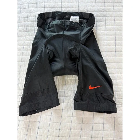 Nike Mens Padded Cycling Shorts Black Orange Swoosh Size Medium S6ORD 143276
