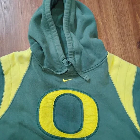 Vintage Y2K Nike Oregon Ducks Hoodie Sweatshirt Mid Swoosh Travis Scott