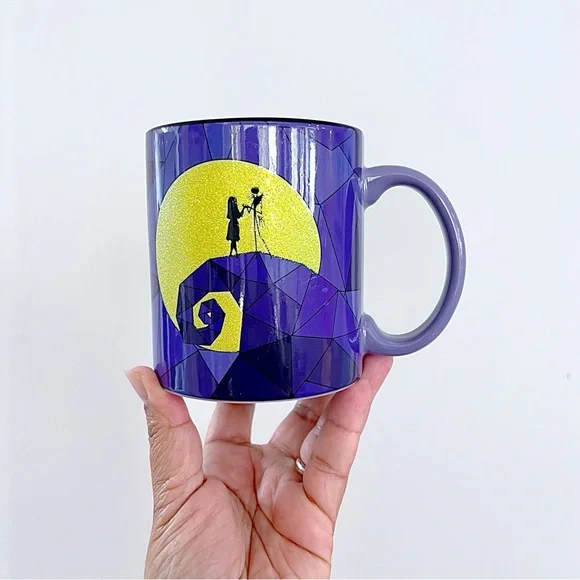 Nightmare Before Christmas Jack Skellington & Sally Silhouette Large Coffee Mug
