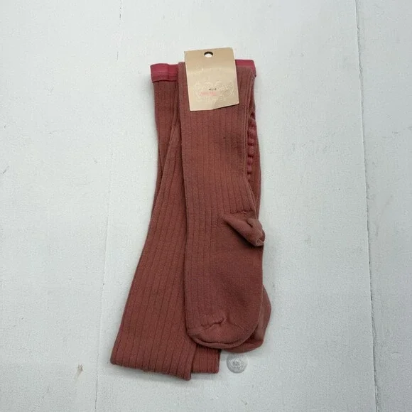 Caramel Baby & Child Leggings Girls 10 Pink Rib Old Rose Cotton Polyamide France