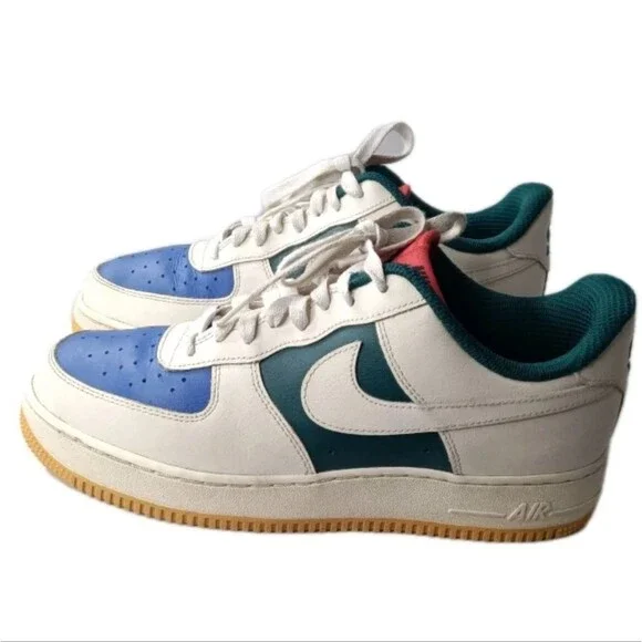 Nike By You ID Air Force 1 One CT7875-994 Men's Size 8.5 Blue Green White