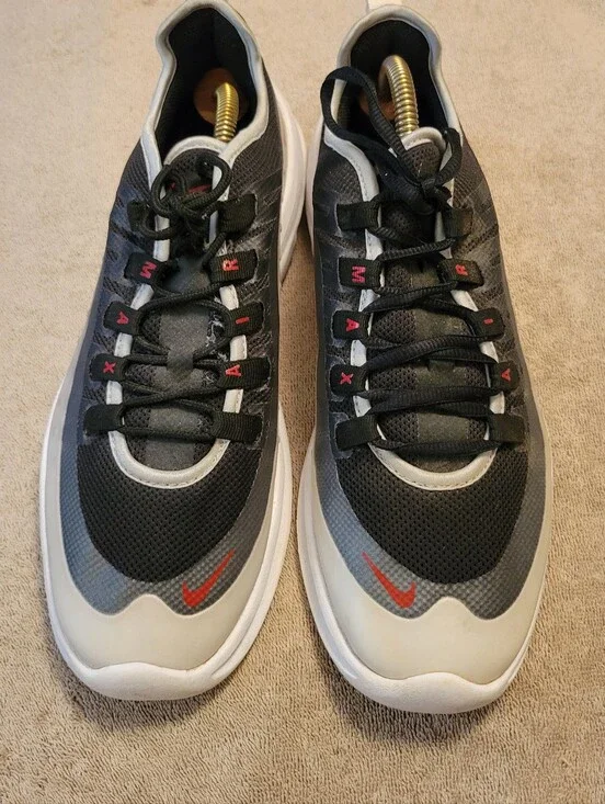 Nike Air Max Black & Gray Sneakers with Red Swoosh