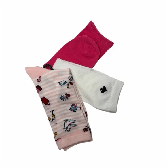 kate spade New York Playful Socks Set of 3 pair ‎ Crew Socks