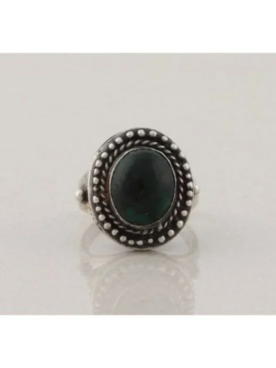 Sterling Silver Chrysocolla Ring Size 7 1/2