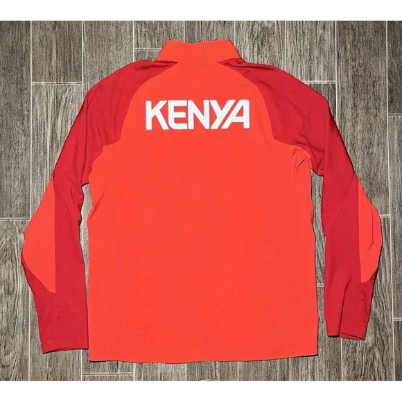 Nike Kenya Full Zip Track Jacket Mens Large Red 810427-677 National Team