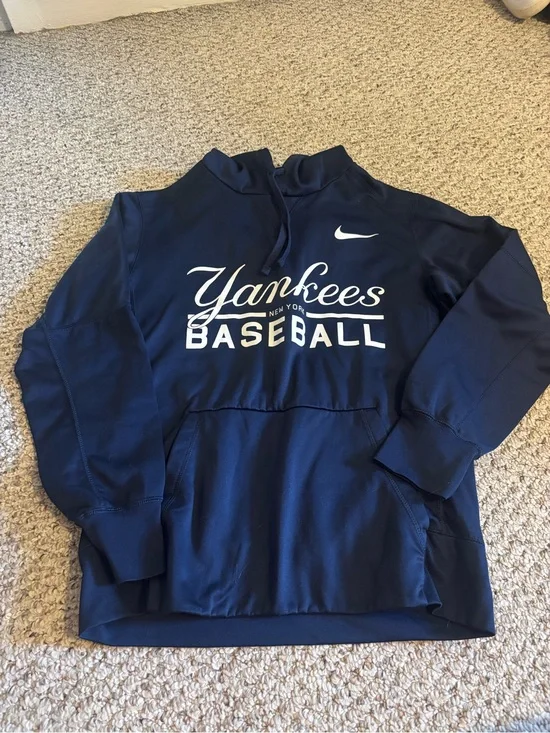 Nike Navy Blue Yankees Baseball Pullover Hoodie