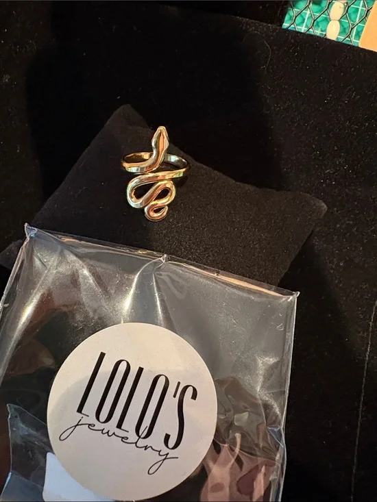 Lolo’s Gold Snake Wrap Ring - adjustable