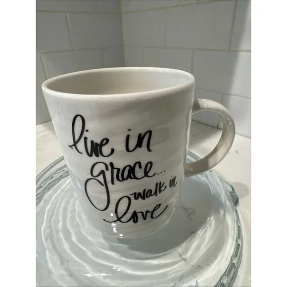 Austin & Ash Mug Live in Grace Walk in Love Coffee Mug Religious Large