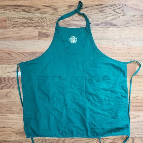 Official Starbucks Coffee Official Barista Green Apron 2 Front Pockets