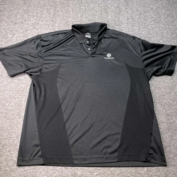 Vintage Nike Polo‎ Shirt Dri Fit Mens 2XL XXL Golf Black Grey Moisture-Wicking