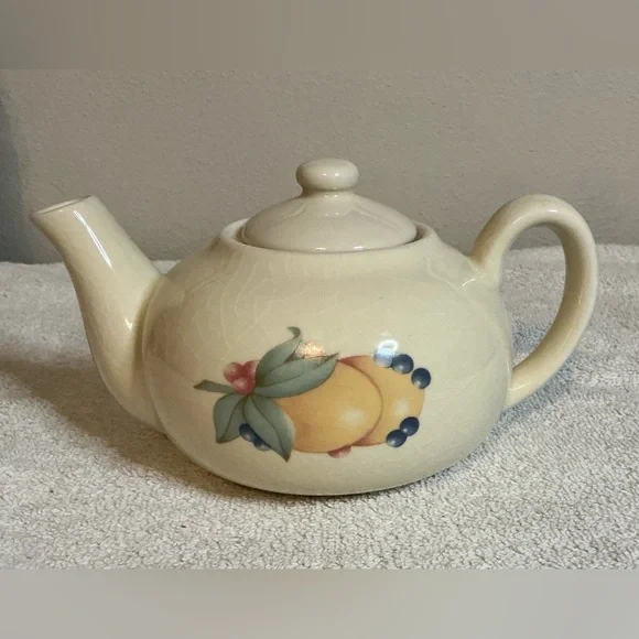 Corelle Corning Coordinates Mini Tea Pot W/ Lid Abundace Pattern With Org. Box