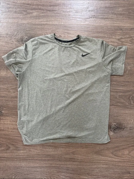 Nike Olive Heather Short-Sleeve Athletic Tee
