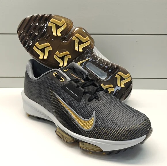 Nike  Air Zoom Infinity Tour 2 Golf Black Infinite Gold Golf Shoes sz Men's 11.5
