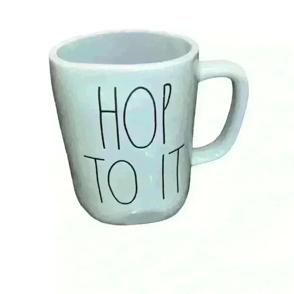 NWT Rae Dunn HOP TO IT Mug  - Ceramic  - very rare!