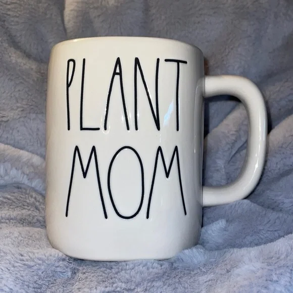 COPY - Rae Dunn “Plant Mom” White Mint Lined Coff…