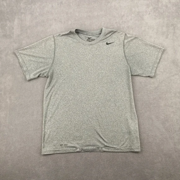 Nike Dri-Fit Legend T-Shirt Mens Medium Heather Gray Athletic Training Everyday‎