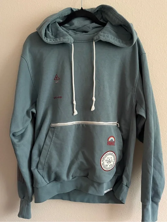 Nike Dri-FIT Men’s Hoodie Small Graphic Blue Pullover