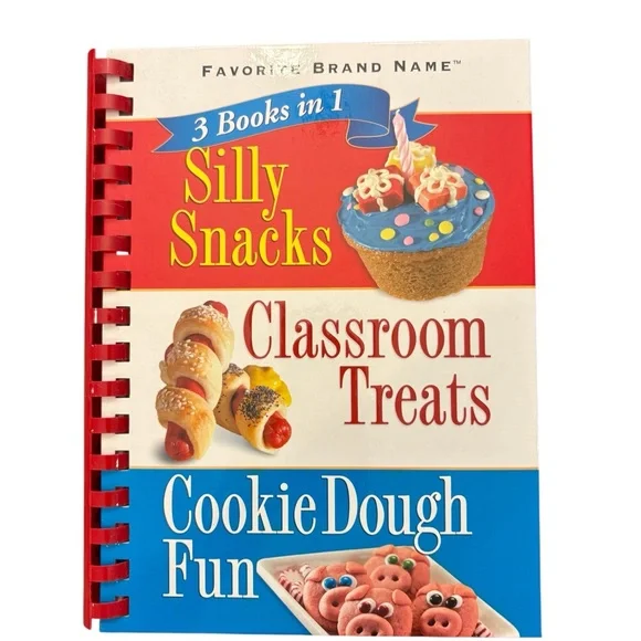 3 Books in 1 Cookbook‎ Silly Snacks Classroom Treats Cookie Dough Fun Kids Moms