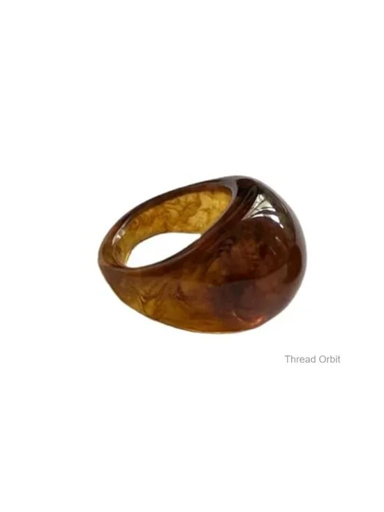 Chunky Resin Acrylic Dome Knuckle Rings for Women Statement Jewelry
