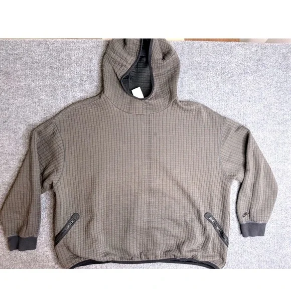 Nike Tech Pack Therma-FIT ADV Hoodie XL Olive Grey Waffle Knit‎ Pullover Mens