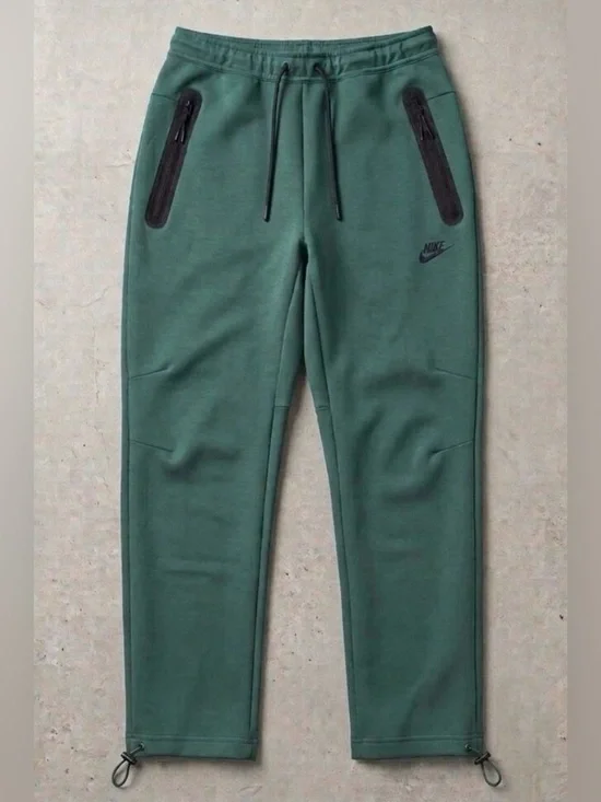 Nike Tech Sportswear Forest Green Zipper Pocket Joggers