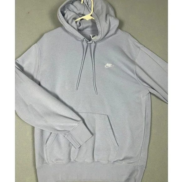 Nike Hoodie Mens Medium Light Purple Sportswear Club Fleece Sweatshirt Pockets