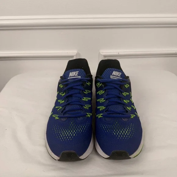 Nike Air Zoom Pegasus 33 Mens Running Shoes Blue Black Volt 831352-400 Size 10.5