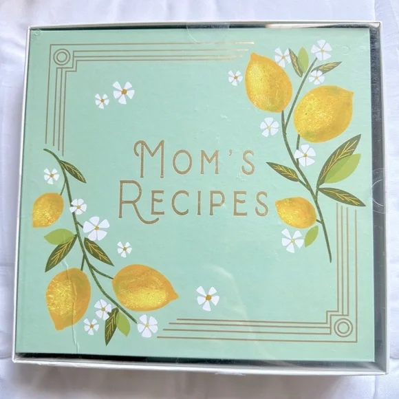 Mom's Recipes Lemon Design Recipe Box