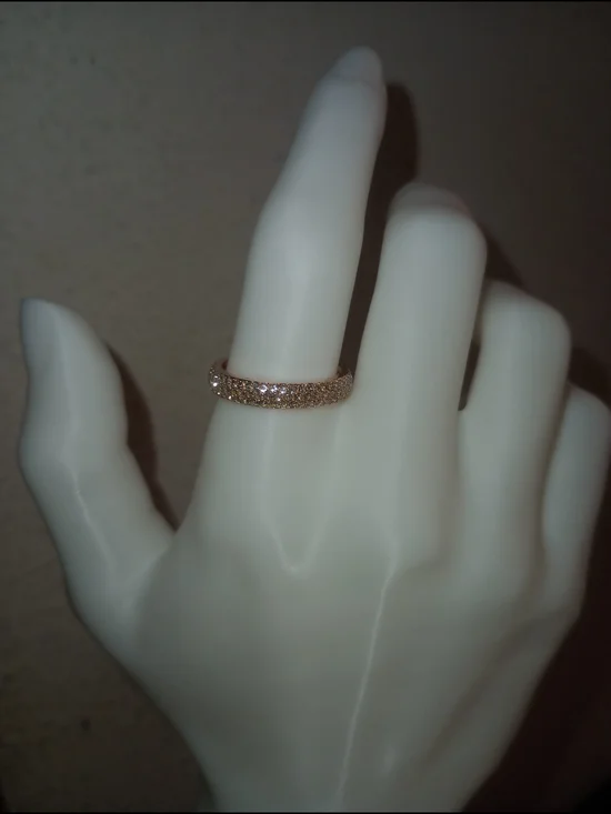 Gold Tone Pavé Crystal Eternity Band